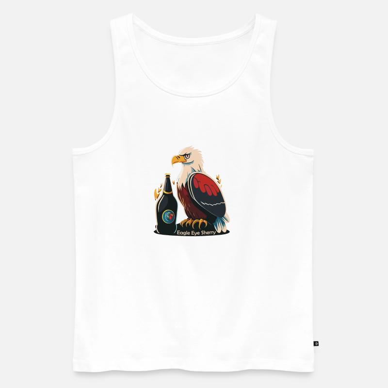 Eagle Eye Sherry - Männer Premium Bio Tank Top - Weiß