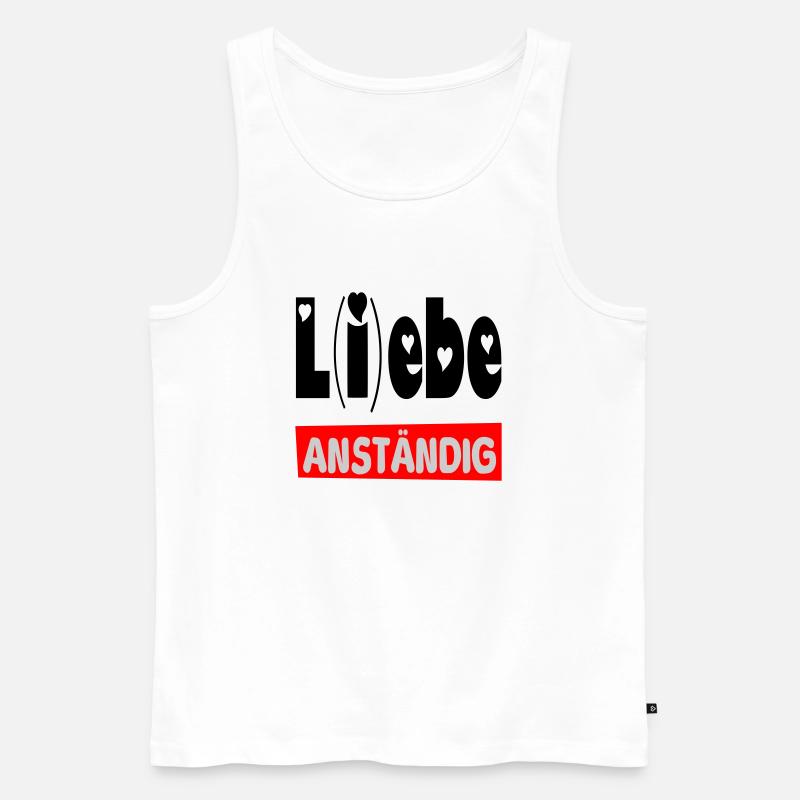 lebe anständig II - Männer Premium Bio Tank Top - Weiß
