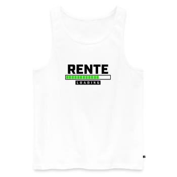 Rente - Männer Premium Bio Tank Top - Weiß - Vorne - AI Model Male 178 light (178cm)