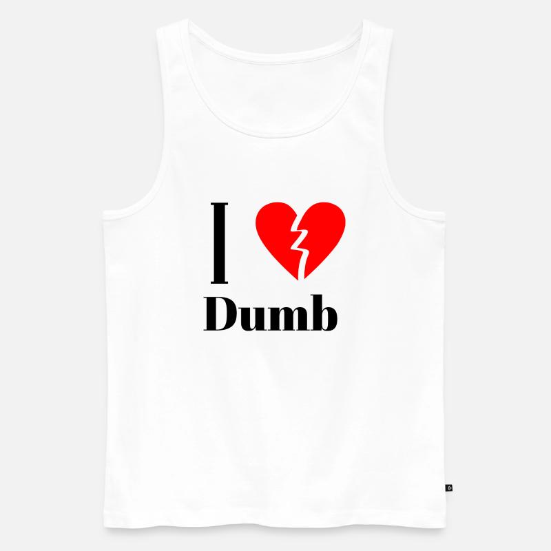 Witziges ironisches Statement - Lustig - Männer Premium Bio Tank Top - Weiß