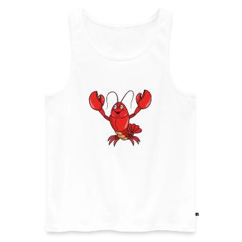 Crustacés marins mignons de homard - Débardeur bio Premium Homme - blanc - Devant - AI Model Male 178 light (178cm)