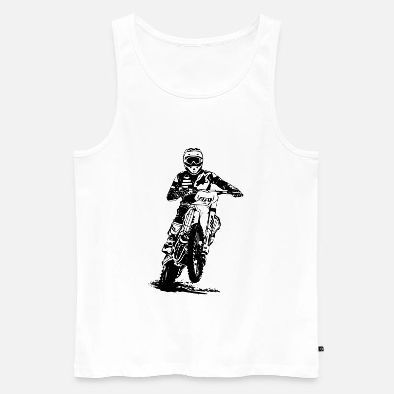 Enduro Offroad - Männer Premium Bio Tank Top - Weiß