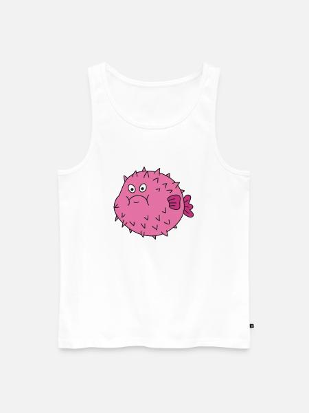Poisson mignon mignon - Débardeur bio Premium Homme - blanc