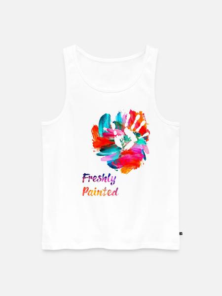 Frisch gestrichen - Männer Premium Bio Tank Top - Weiß