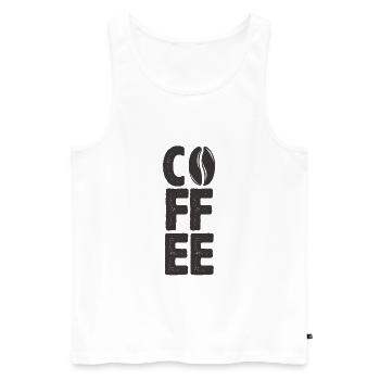 café - Débardeur bio Premium Homme - blanc - Devant - AI Model Male 178 light (178cm)