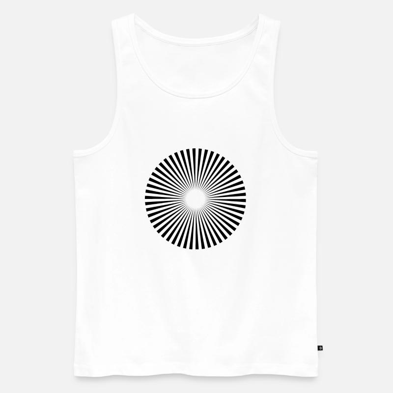 Illusion d’illusions optiques motifs géométrie - Débardeur bio Premium Homme - blanc