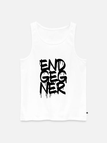 Endgegner - Männer Premium Bio Tank Top - Weiß