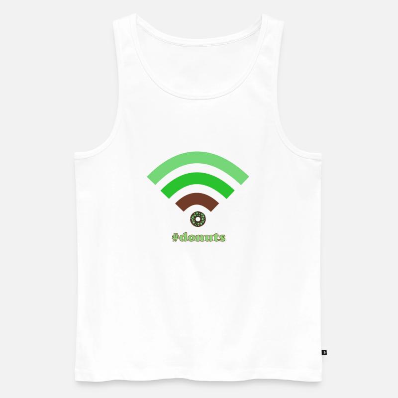 wifi donuts - Männer Premium Bio Tank Top - Weiß
