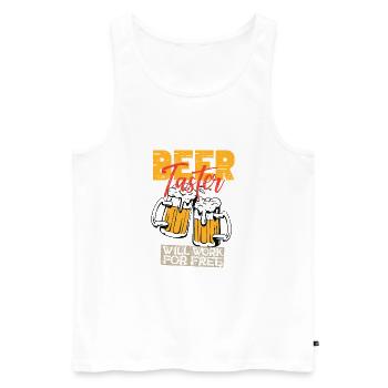 Feiern Bier Party Spruch I Biertrinken - Männer Premium Bio Tank Top - Weiß - Vorne - Michal (187cm)