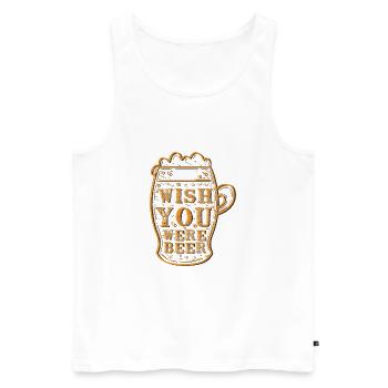 Feiern Bier Party Spruch I Biertrinken - Männer Premium Bio Tank Top - Weiß - Vorne - Michal (187cm)