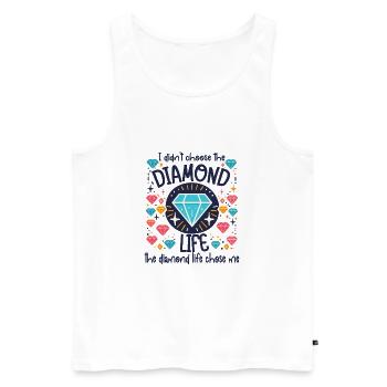 Diamond Painting Artist The Life Chose Me Diamond - Männer Premium Bio Tank Top - Weiß - Vorne - Michal (187cm)