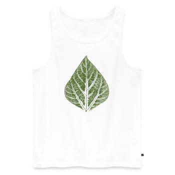 Haricot feuille - Débardeur bio Premium Homme - blanc - Devant - Michal (187cm)