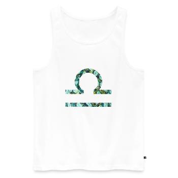 sternzeichen waage e 241 - Männer Premium Bio Tank Top - Weiß - Vorne - Michal (187cm)