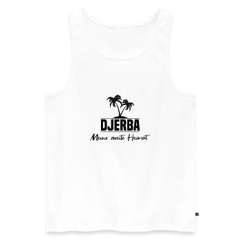 Djerba patrie ile l’amour cadeau - Débardeur bio Premium Homme - blanc - Devant - AI Model Male 178 light (178cm)