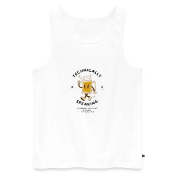 Karikatur für Alkohollösungen - Männer Premium Bio Tank Top - Weiß - Vorne - Michal (187cm)