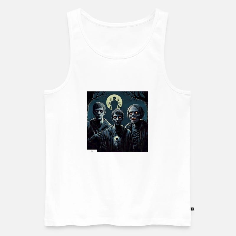 Freunde der Nacht - Männer Premium Bio Tank Top - Weiß
