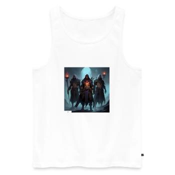 Vergessene Kriegerfreunde - Männer Premium Bio Tank Top - Weiß - Vorne - AI Model Male 178 light (178cm)