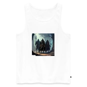 Amis de la fantasy ancienne - Débardeur bio Premium Homme - blanc - Devant - AI Model Male 178 light (178cm)