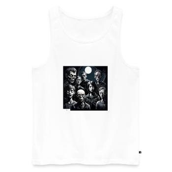 Monster Menschen Porträt - Männer Premium Bio Tank Top - Weiß - Vorne - AI Model Male 178 light (178cm)