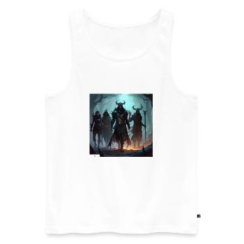 Mages et sorciers Amis - Débardeur bio Premium Homme - blanc - Devant - AI Model Male 178 light (178cm)