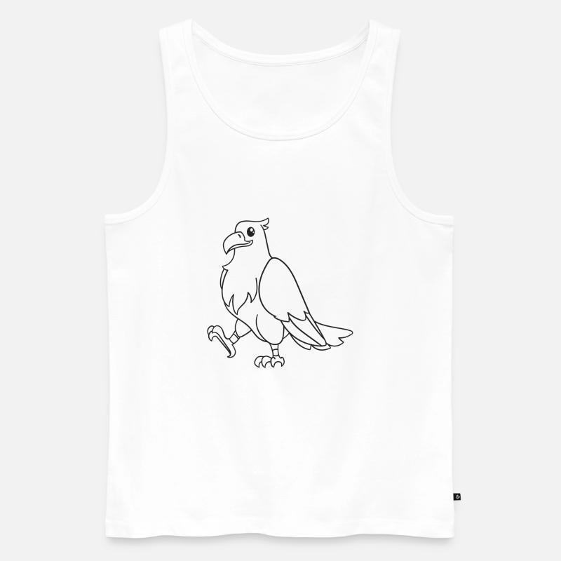 Adler, Raubvogel, Geschenk, Geschenkidee - Männer Premium Bio Tank Top - Weiß