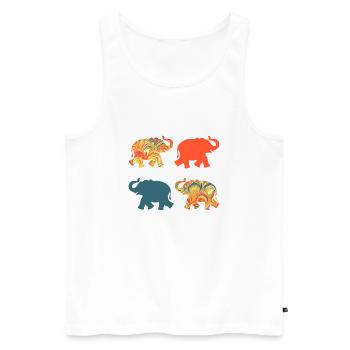 elefanten e 259 - Männer Premium Bio Tank Top - Weiß - Vorne - Michal (187cm)