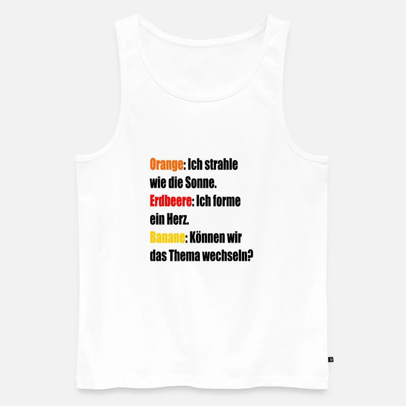 Orange Erdbeere Banane - Männer Premium Bio Tank Top - Weiß