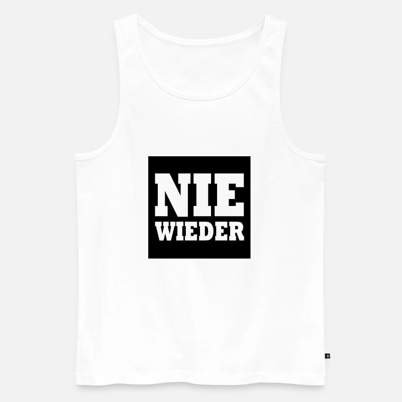 Nie wieder - Männer Premium Bio Tank Top - Weiß