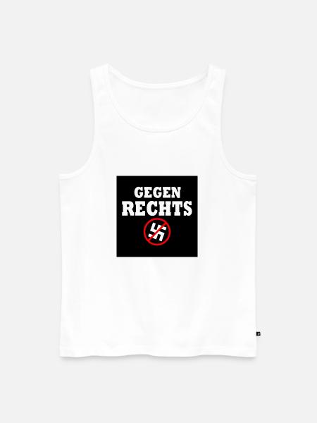 Gegen rechts - Männer Premium Bio Tank Top - Weiß