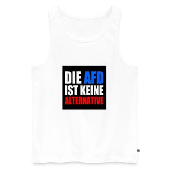 die afd ist keine alternative - Männer Premium Bio Tank Top - Weiß - Vorne - AI Model Male 178 light (178cm)