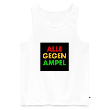 Alle gegen ampel - Männer Premium Bio Tank Top - Weiß - Vorne - AI Model Male 178 light (178cm)