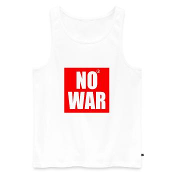 No war - Men's Premium Organic Tank Top - white - Front - AI Model Male 178 light (178cm)