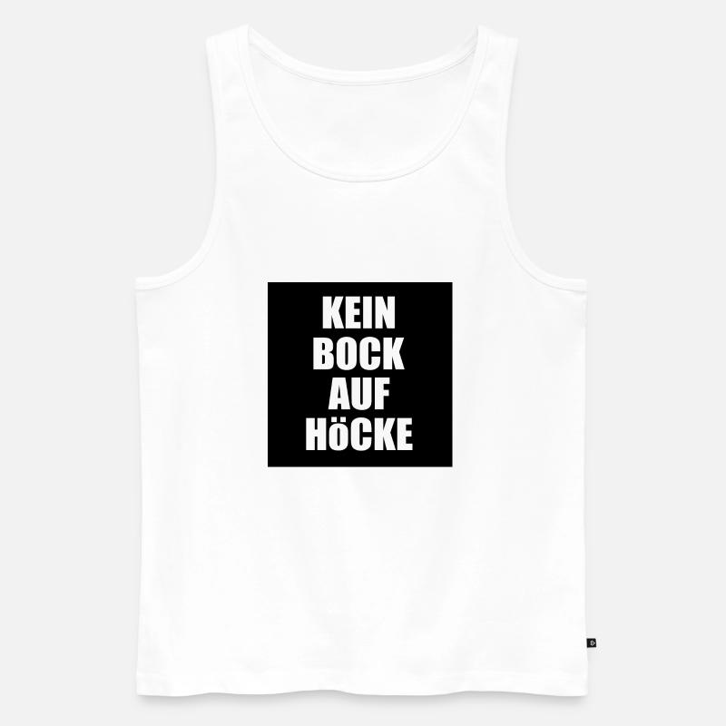 kein bock auf höcke - Männer Premium Bio Tank Top - Weiß