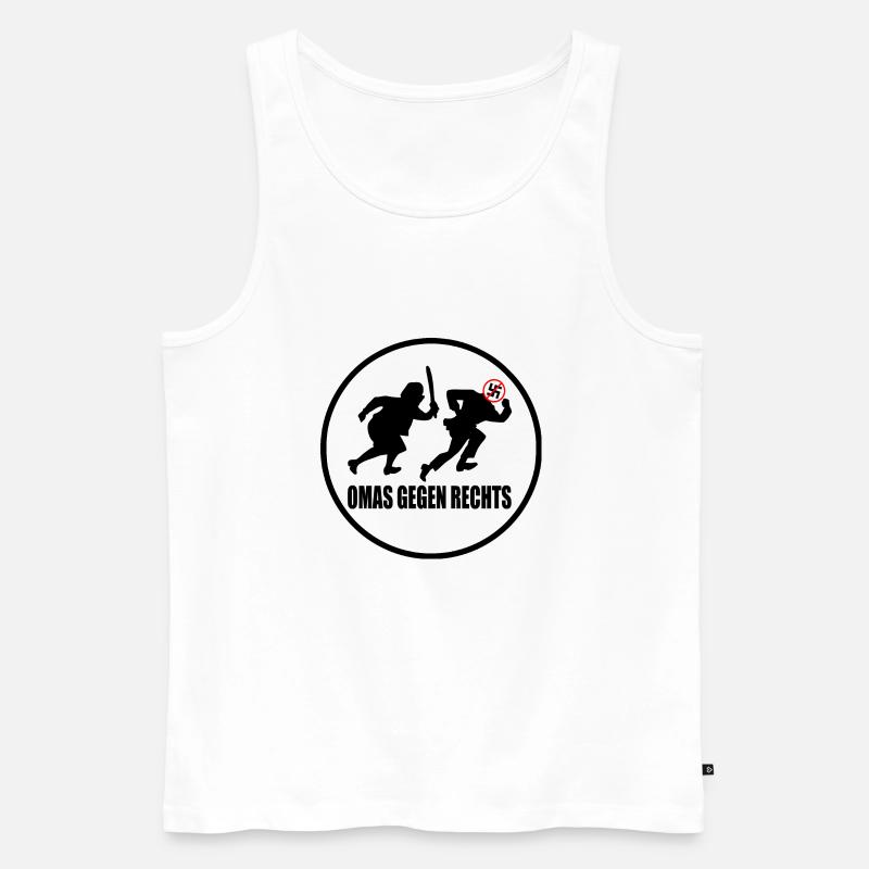 Omas gegen rechts - Männer Premium Bio Tank Top - Weiß