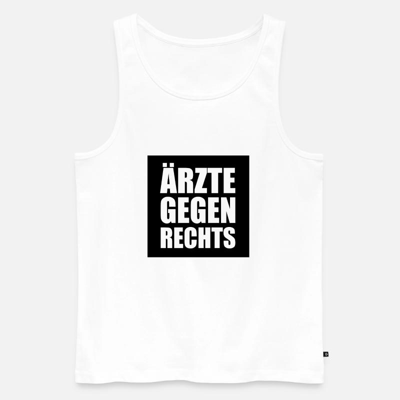 Ärzte gegen rechts - Männer Premium Bio Tank Top - Weiß