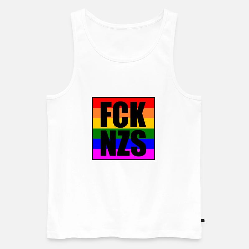 Fck nzs - Männer Premium Bio Tank Top - Weiß