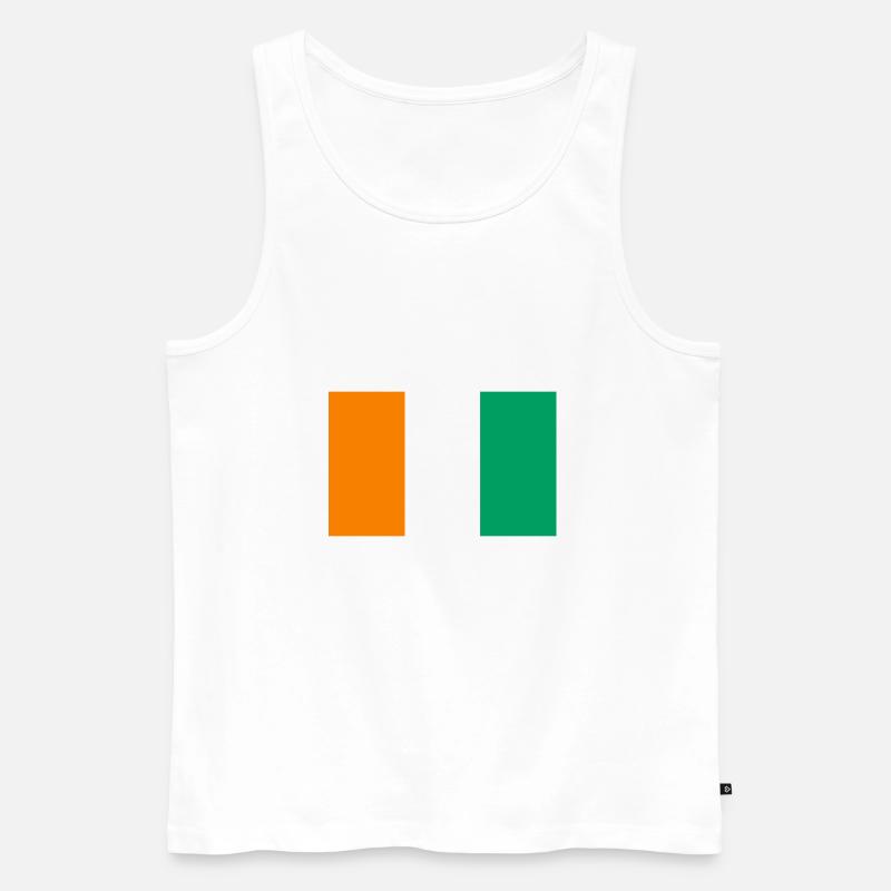 Elfenbeinküste Flagge Geschenkidee - Männer Premium Bio Tank Top - Weiß