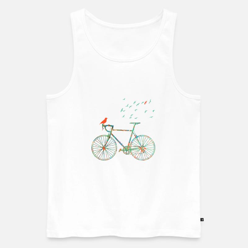 fahrrad e 4 - Männer Premium Bio Tank Top - Weiß