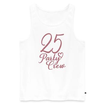25 Party Crew 25th Birthday Party 25 Years Old - Men's Premium Organic Tank Top - white - Front - Michal (187cm)