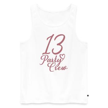 13 Party Crew 13th Birthday Party 13 Years Old - Men's Premium Organic Tank Top - white - Front - Michal (187cm)
