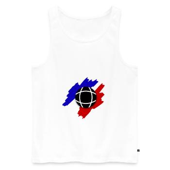 Tricolore Boule Kugel - Männer Premium Bio Tank Top - Weiß - Vorne - Michal (187cm)