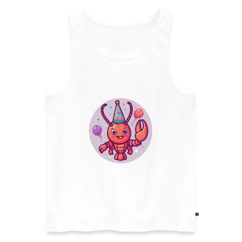 Hummer Krebs Geburtstag Comic - Männer Premium Bio Tank Top - Weiß - Vorne - Michal (187cm)