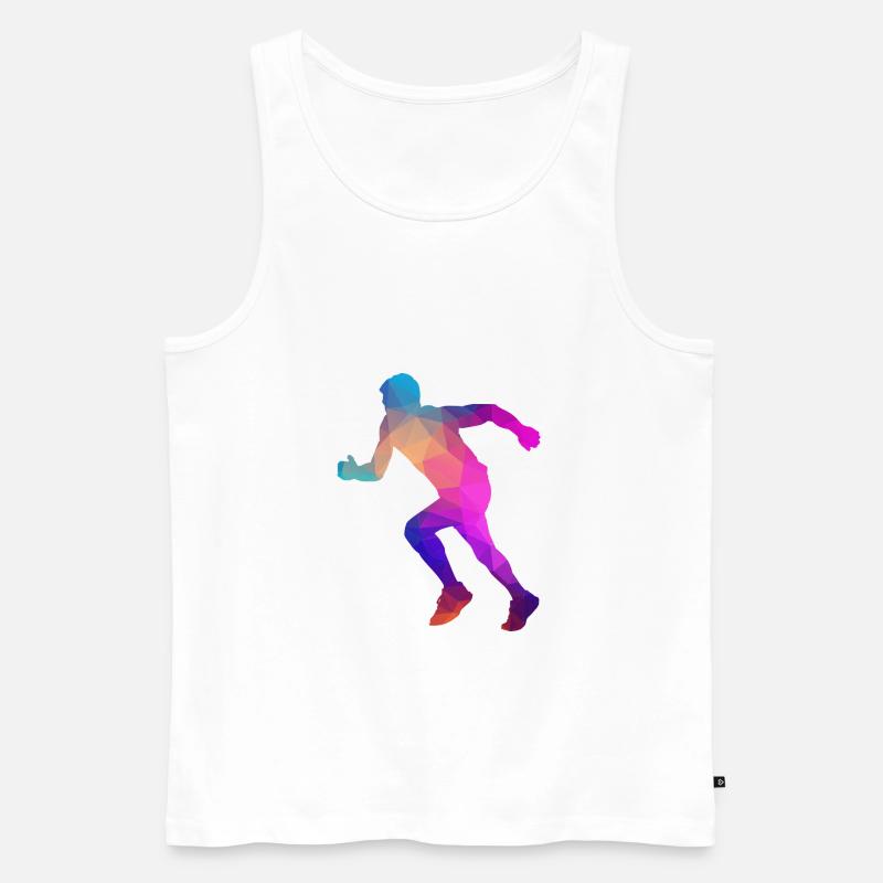 Marathon Marathonläufer Geschenk - Männer Premium Bio Tank Top - Weiß