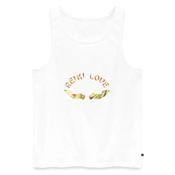 reiki hände e 114 - Männer Premium Bio Tank Top - Weiß - Vorne - Michal (187cm)