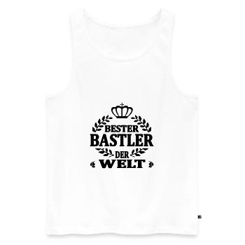 Bester bastler der welt - Männer Premium Bio Tank Top - Weiß - Vorne - Michal (187cm)