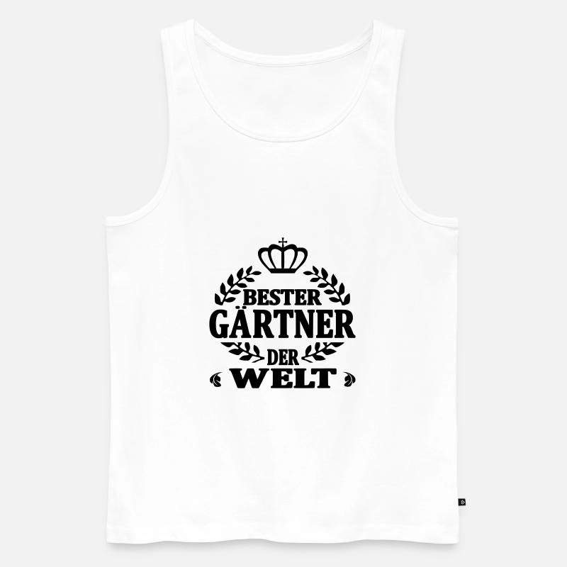 Bester gärtner der welt - Männer Premium Bio Tank Top - Weiß