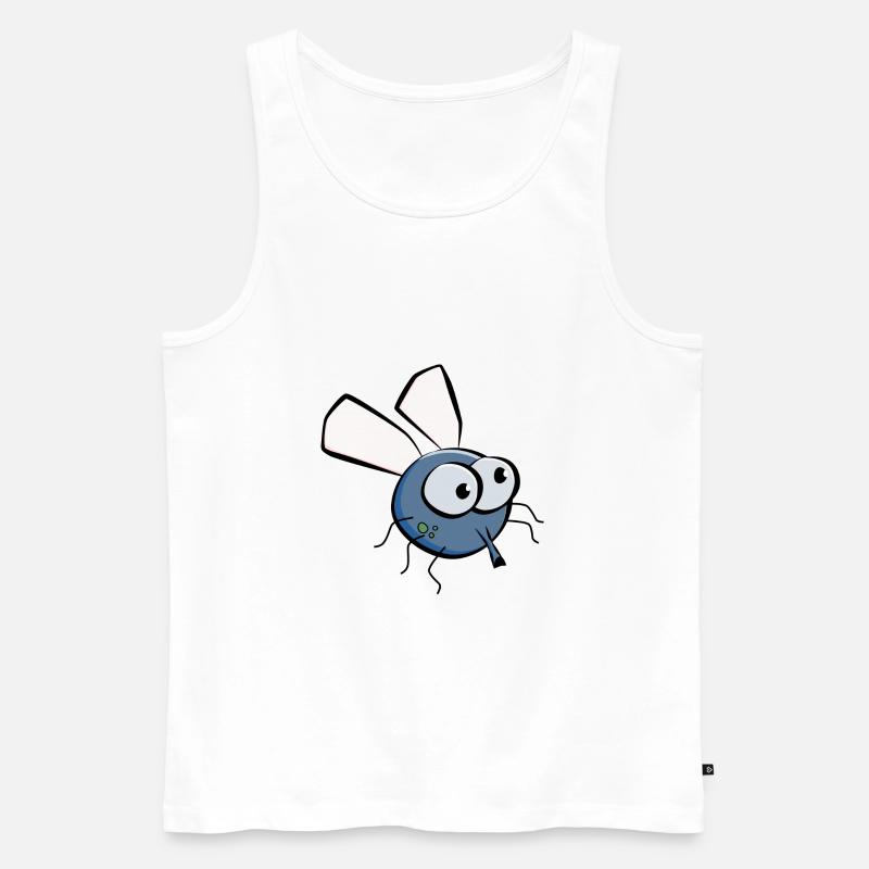 Bizzy, die Fliege. - Männer Premium Bio Tank Top - Weiß