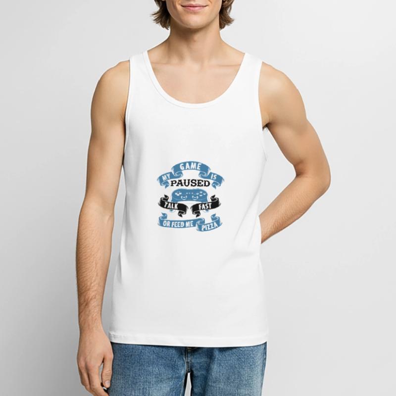Sprechen Sie schnell oder füttern Sie mich. Männer Premium Bio Tank Top