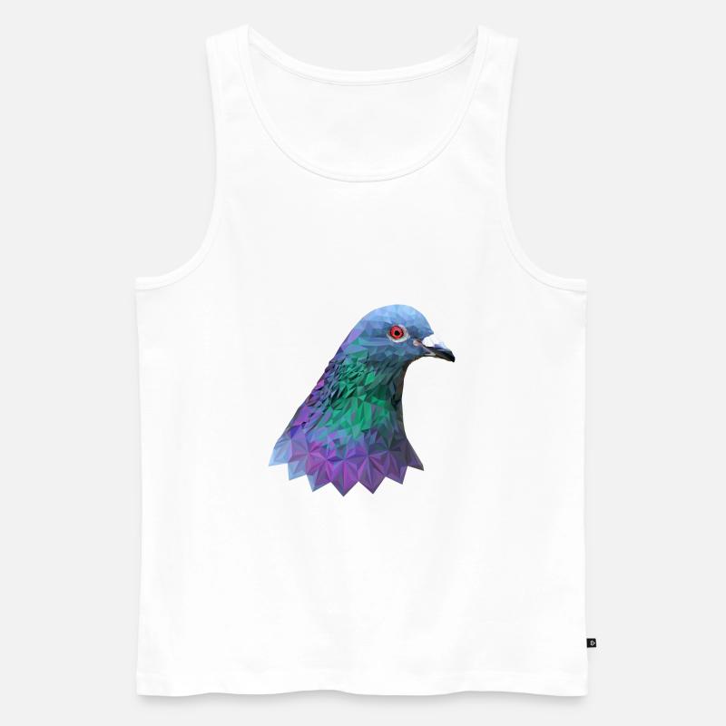 Taube Polygon Vogel - Männer Premium Bio Tank Top - Weiß