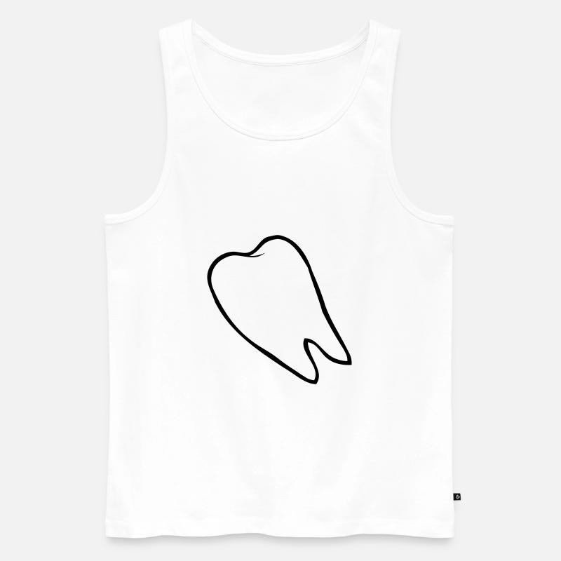 Verlorener Backenzahn Comic - Männer Premium Bio Tank Top - Weiß